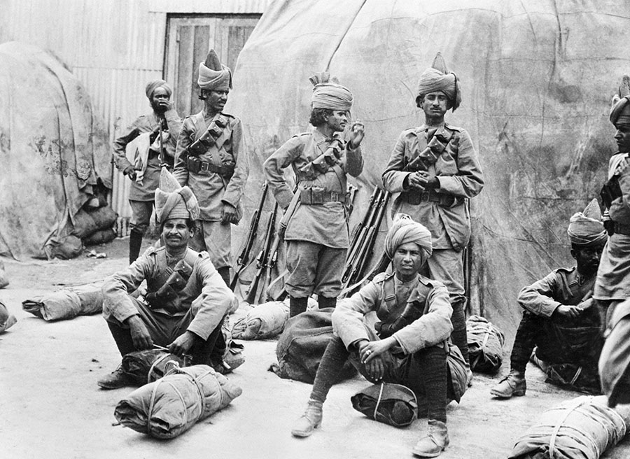 سربازان هندی‌بریتانیایی در جنگ جهانی اول