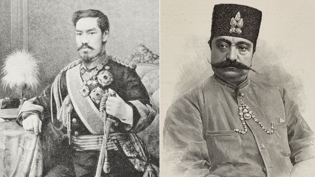 ناصرالدین‌شاه قاجار و امپراطور میجی