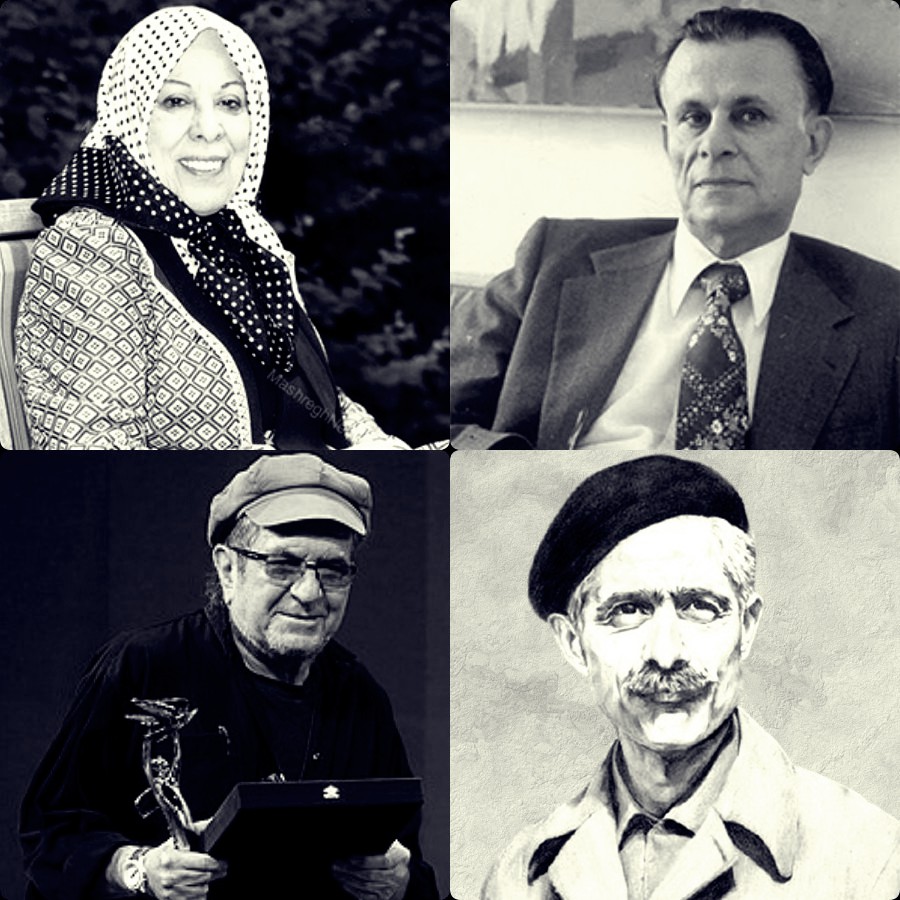 نادر ابراهیمی، محمود اعتمادزاده، سیمین دانشور، جلال آل احمد، داریوش مهرجویی
